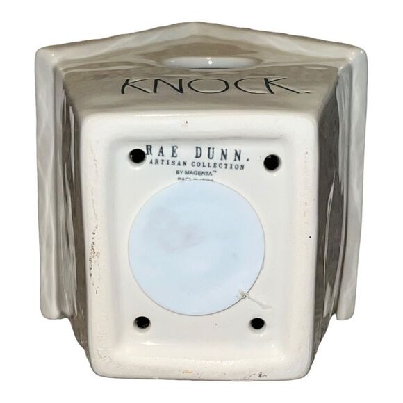 Rae Dunn By Magenta Ceramic KNOCK Slant Roof 2 Sided Birdhouse NWT - Picture 6 of 6